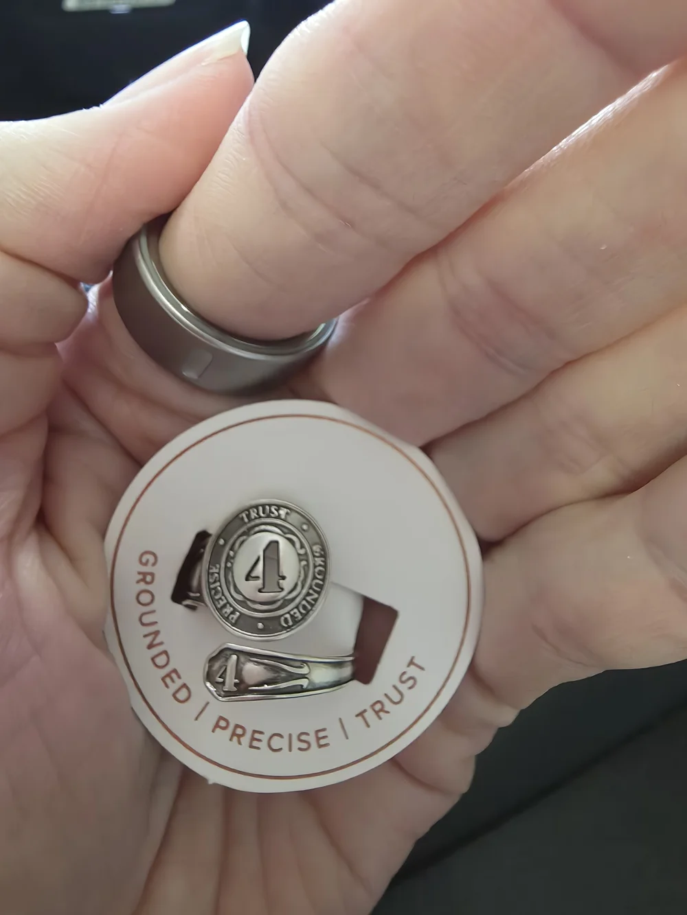 Alex and Ani Silver Numerology Spoon Ring